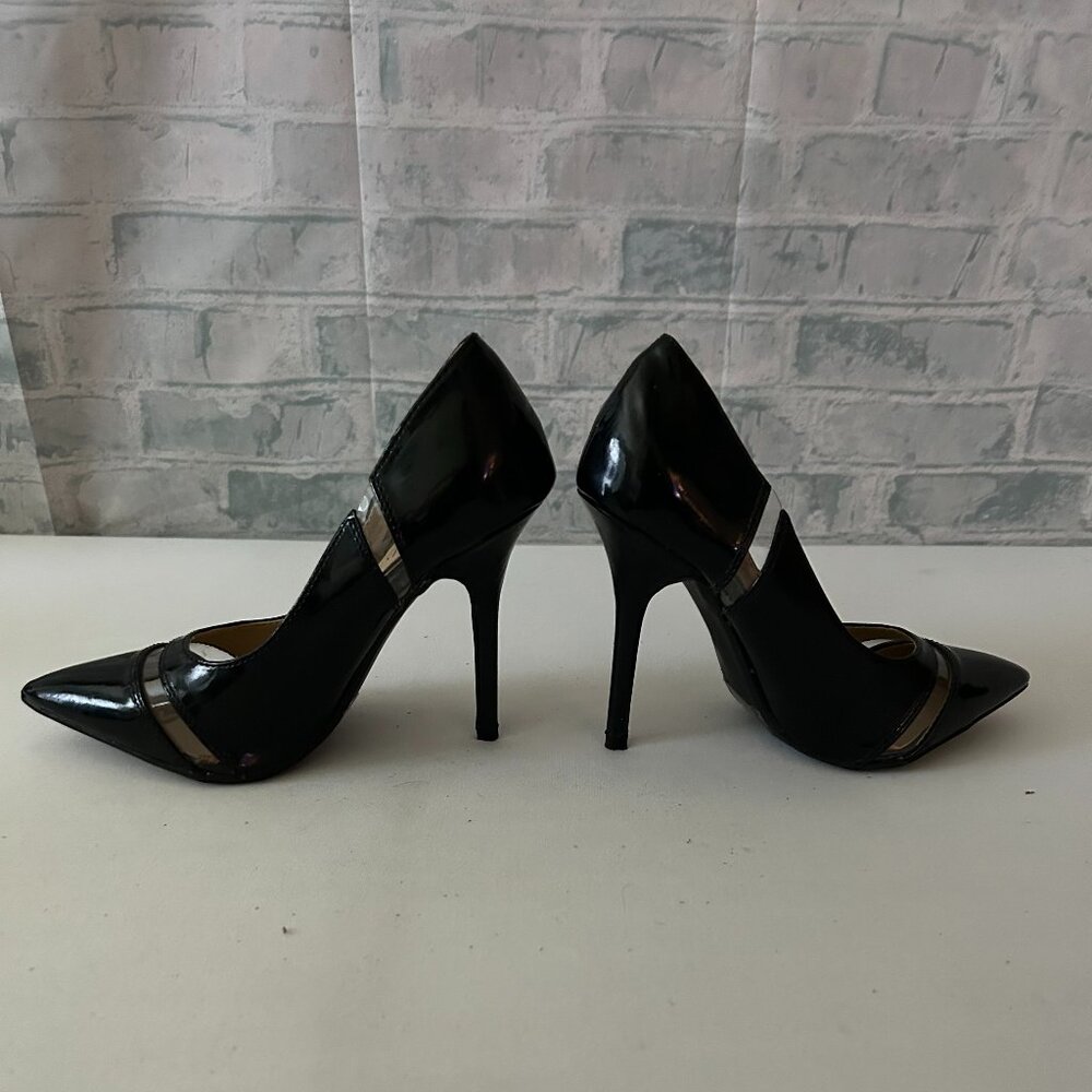 KAROLYN WOMENS BLACK STILETTO  HEEL SHOES SIZE 5